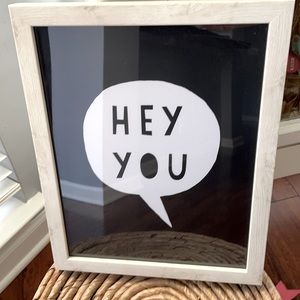 Hey You Comic framed art